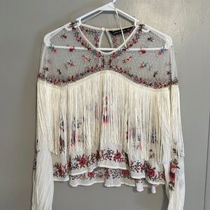 USED floral sweatshirt  ZARA Women collection Size Medium